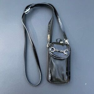 Vintage Brighton Black Patterned Wallet Bag